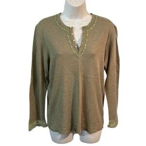 Natures Art by Lynn Yang Long Sleeve Top NWT size M